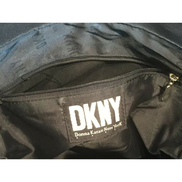 DKNY Donna Karan New York Basic Black Tote Purse Handbag Large Compartment Bag - Picture 10 of 13